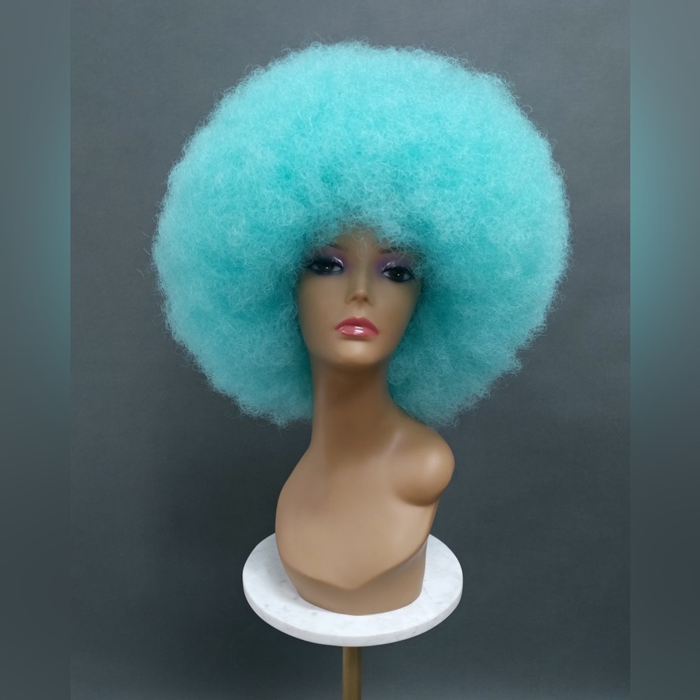 Light Blue Afro Wig